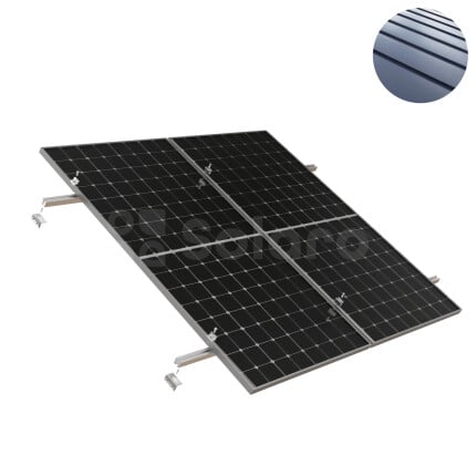 Nosná konstrukce pro 22 solárních panelů na šikmou falcovanou střechu