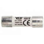 FVE DC pojistka 16A 1000V 10x38mm pro solární systémy - Obrázek 2