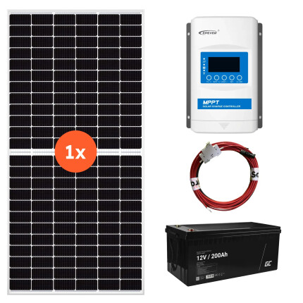 12V Ostrovní fotovoltaická sestava 450Wp 200Ah s 30A MPPT