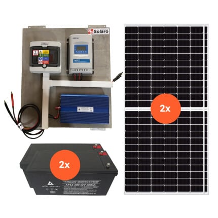 24V/1500VA Ostrovní fotovoltaický systém 900Wp 200Ah