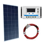 Ostrovní fotovoltaická sestava 240Wp s 20A PWM regulátorem