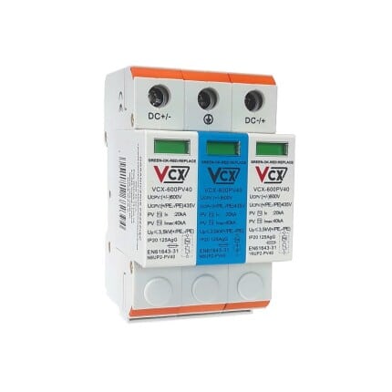DC Přepěťová ochrana T2 3P VCX pro fotovoltaiku 600V (B) 40kA