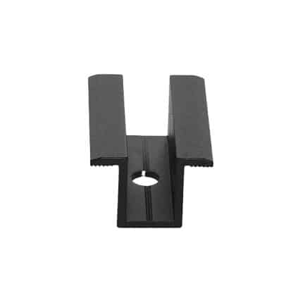 Hliníková středová svorka na upevnění solárních panelů, ČERNÁ