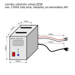 Záložní zdroj VOLT Sinus Pro 2100W 48/230V 3000 E - Obrázek 6