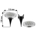 Solární světlo do země, LED, 50lm - Obrázek 5