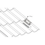 Střešní držák pro plechové střechy, nastavitelný, nerez - Obrázek 2