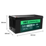 Baterie AGM VRLA 12V 200Ah Greencell IP54 2,4kWh - Obrázek 2